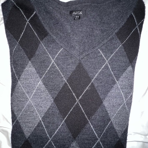 APT.9 Argyle Sweater Men's SZ. 3XB - Picture 5 of 5